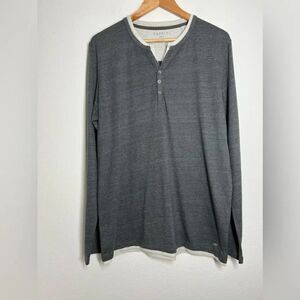 Esprit NWOT Men’s Long-Sleeved Cotton Shirt Size XL Gray White